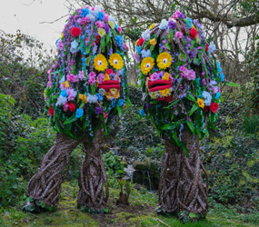 Midsummer Nights Dream - living flower trees performers hire -The Garden Puppets - loveable comical walkabout act avaialbe worldwide hire