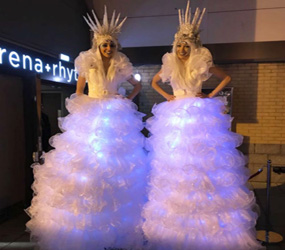 ICE QUEEN LED STILTS TO HIRE UK