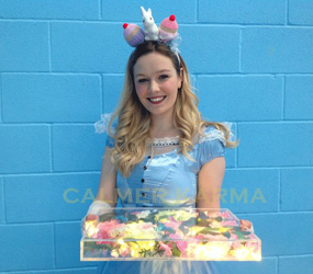 ALICE IN WONDERLAND PARTY THEMED HOSTESSES - ALICE CANAPE AND DRINKS HOSTESS UK