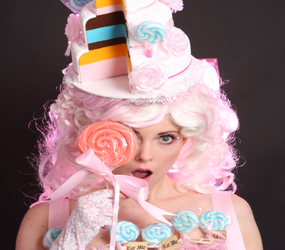 ALICE IN WONDERLAND BOOK CAKE-TADAH-CAKE AND CANDY HOSTESS-+ LIVING CANAPE TABLE ACT-TO-HIRE 