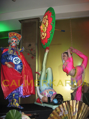 CHINESE THEMED PARTY ACTS- FOOT JUGGLING CONTORTION AND FACE CHANGING