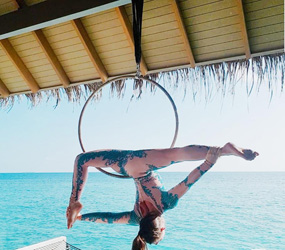 AERIAL HOOP PERFORMER - IBIZA STYLE AERIALISTS TO HIRE