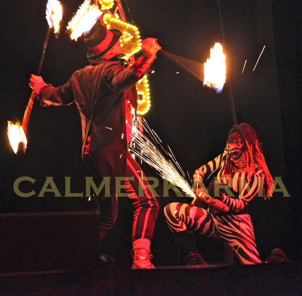 CIRCUS THEMED ENTERTAINMENT - ANGLE GRINDING & FIRE SHOW