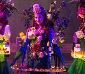 spring GARDEN & FLOWER ACTS - BLOOMING FIZZ LIVING CANAPE AND DRINKS TRAY HOSTESS LONDON