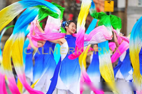 chinese -entertainers to hire - chinese ribbon dance troupe for parades or staged entertainment