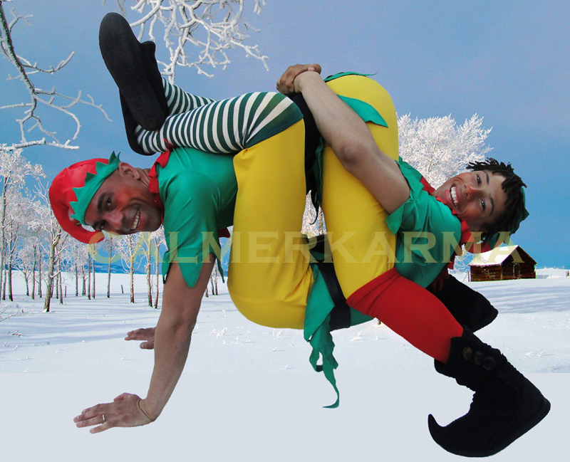 CHRISTMAS ELVES TO HIRE - NAUGHTY ACROBATIC ELVES LONDON