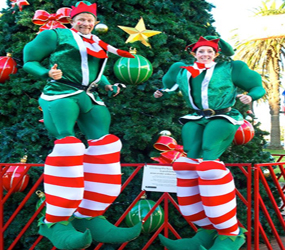 CHRISTMAS STILTS -FROM COMEDY ELVES TO SANTAS REINDEERS TO HIRE