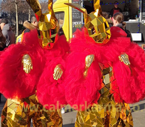 CHINESE YEAR OF THE RABBIT - GOLD WALKABOUT RABBIT PERFORMERS TO HIRE 