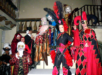 VENETIAN Masquerade Themed Entertainment from Calmer Karma Venetian Masked Ball event in Cannes
