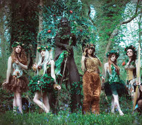Enchanted Forest - Green Man stilts, fawns and fairies to hire uk
