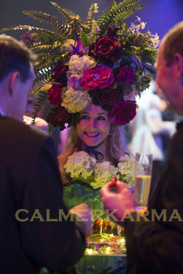 GARDEN-THEMED-CANAPE-HOSTESS-THE BOURBON ROSES ACT TO HIRE