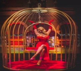 GATSBY GLAMOUR ENTERTAINMENT TO HIRE - GIANT BIRDCAGE DANCE ACT HIRE 