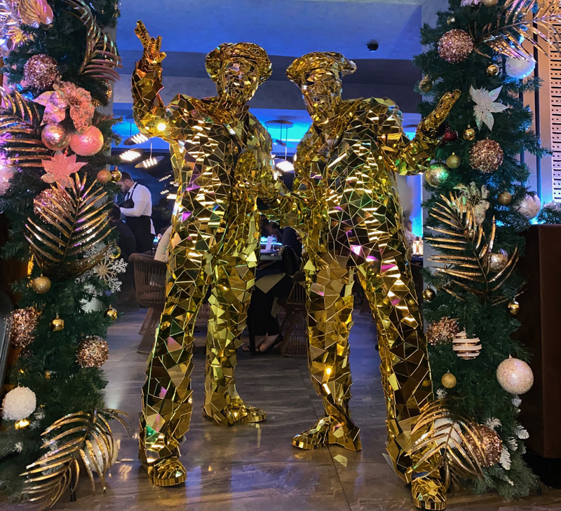 GOLD MIRROR MEN ACT -BOOK FOR YOUR PARTY, ANNIVERSARY OR BIRTHDAY EVENTS