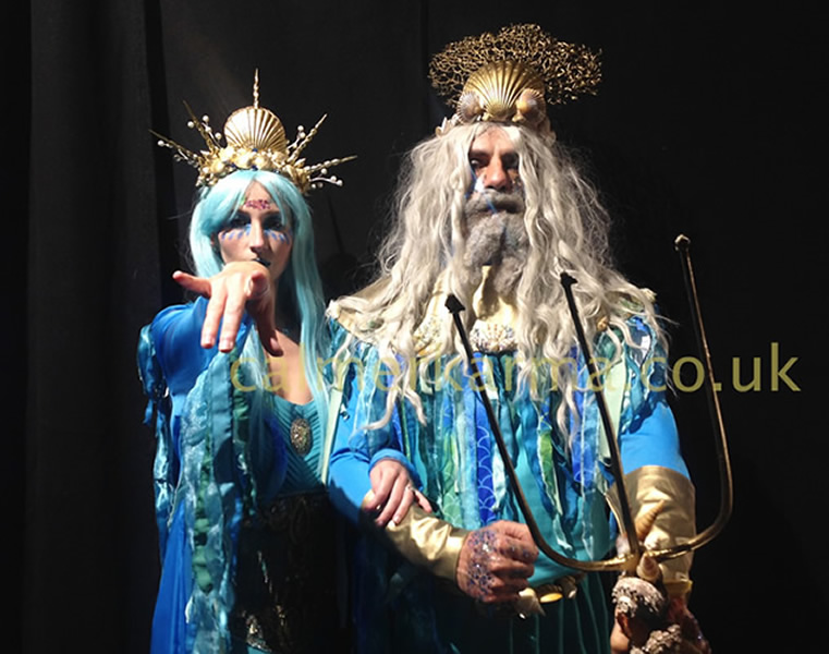 under the sea themed entertainment - NEPTUNE GREETER &  MC + QUEEN OF THE SEA GREETERS TO HIRE 