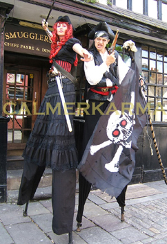 PIRATE THEMED ACTS - PIRATE STILT DUO 