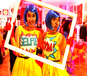 POP ARTIANS MOBILE SELFIE PHOTO BOOTH & WALKABOUT ACT FOR EVENTS 