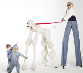 Animal Stilts- Dogs- Posh Poodle stilts to hire  