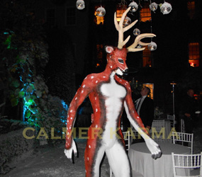 winter wonderland themed entertainment live reindeer man act to hire