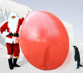 CHRISTMAS THEMED ENTERTAINMENT SANTA AND THE GIANT BALLOON TO HIRE