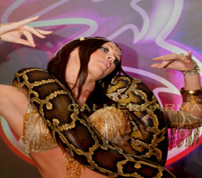 JUNGLE THEMED PERFORMERS - SNAKE DANCER TO HIRE LONDON UK
