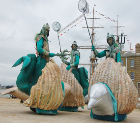 UNDER THE SEA & WATER THEMED PERFORMERS - SEA GOD GLIDING PERFORMERS