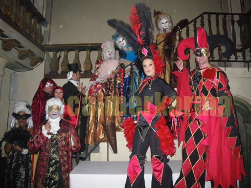 VENETIAN MASKED BALL THEMED ENTERTAINMENT - PERFORMERS AT CANNES EVENT