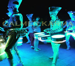 WATER THEMED LED DRUMMERS HIRE