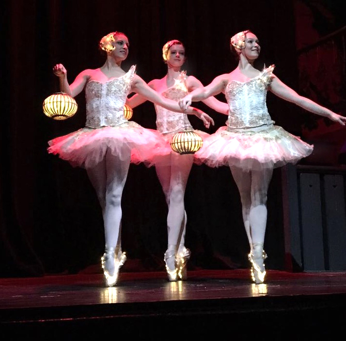 WINTER WONDERLAND THEMED LED BALLERINAS AND ICE LIGHT BALLET SHOWS TO HIRE 