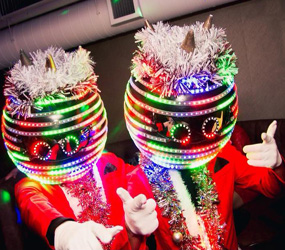 xmas party -led party head dancers mix and mingle xmas party act hire 
