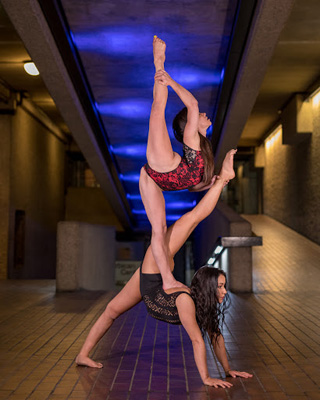 acrobatic female duo act to hire uk