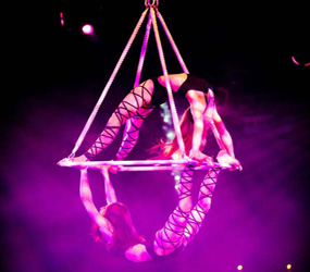 circus themed entertainment - aerial acrobatic pyramid act 