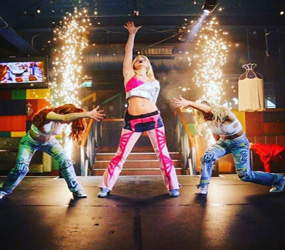 Britney Tribute with dancers -Vegas themed events staged acts hire 