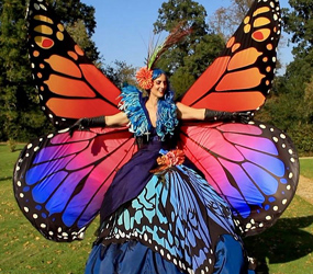 SPRING THEMED ENTERTAINMENT - BUTTERFLY FLUTTERERS ACT - HOVERING BUTTERFLIES TO HIRE 