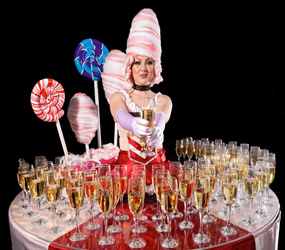 CHARLIE CHOCOLATE THEMED ENTERTAINMENT - LIVE DRINKS TABLE ACT HIRE