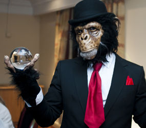 JUNGLE THEMED ACTS - CHIMPANZEE JUGGLERS MIX AND MINGLE ACTS