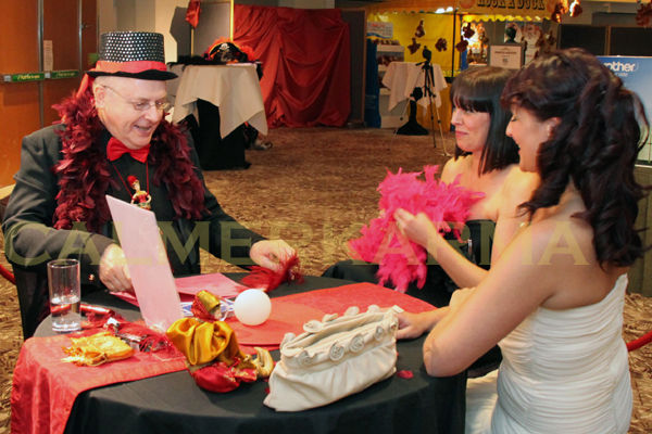 CRYSTAL BALL READER FOR PARTIES & EVENTS - MOULIN ROUGE THEMED -LONDON