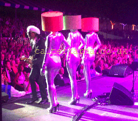 OUR DEADLY NIGHTSHADES WALKABOUT ACT ON STAGE WITH NILE RODGERS 