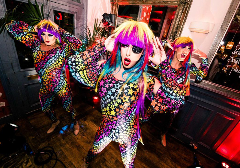 DRAG QUEENS TO HIRE - CABARET ACTS - DRAG DANCE TROUPE GLOBE LADIES TO HIRE LONDON 