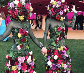 ENCHANTED FOREST THEMED ENTERTAINMENT - WALKABOUT LIVING FLOWER LADIES - BOOK FEMMES DE FLEUR WALKABOUT FLOWER GIRLS 