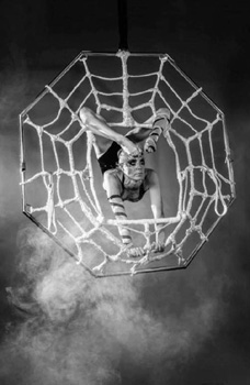 HALLOWEEN AERIAL ACTS TO HIRE - THE HORRID SPIDER ACT - UK