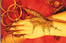 mehendi or traditional henna - lasts 5 to 7 days
