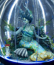 beach themed entertainment- MERMAID WATER BUBBLE ACT - WALKABOUT MERMAID IN SELF CONTAINED BUBBLE