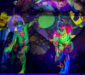 NEON BESPOKE BODY PAINTED DANCERS TO HIRE