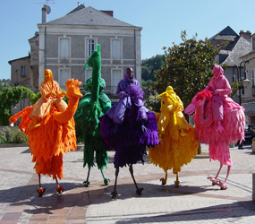 carnival bird stilt troupe hire uk