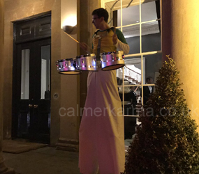 SAMBA DRUMMERS ON STILTS TO HIRE -PERFECT FOR PARADES OR BIG RIO CARNIVAL THEMED EVENTS