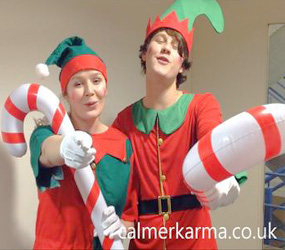 CHRISTMAS PARTY ENTERTAINMENT - SINGING XMAS ELVES ACT TO HIRE LONDON AND UK