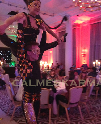 MASKED BALL THEMED ACROBATS -MASQUERADE PARTY ACTS TO HIRE 