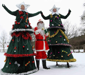 xmas tree stilts -CHRISTMAS STILTS TO HIRE
